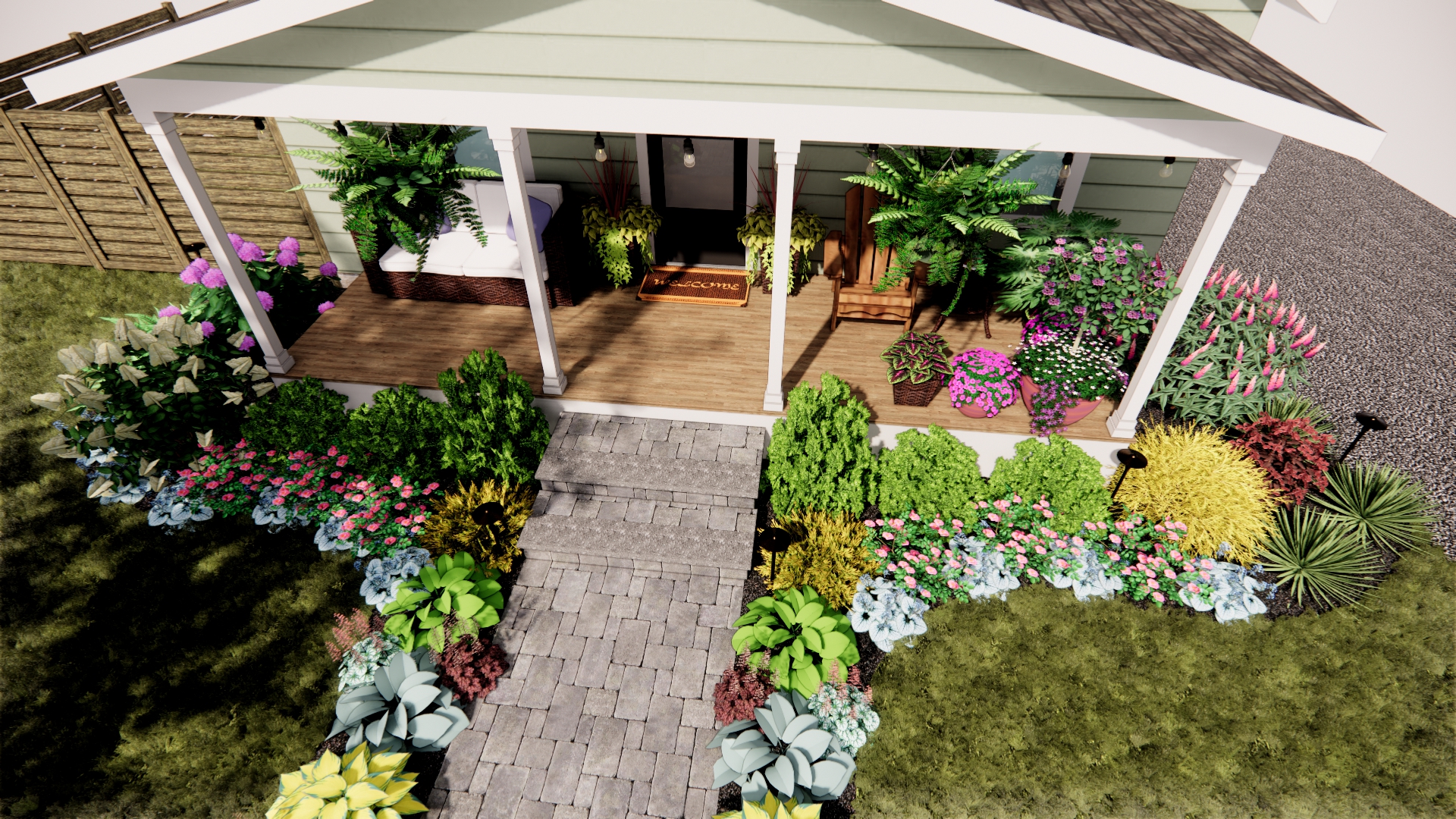 Front Yard Porch and Walkway